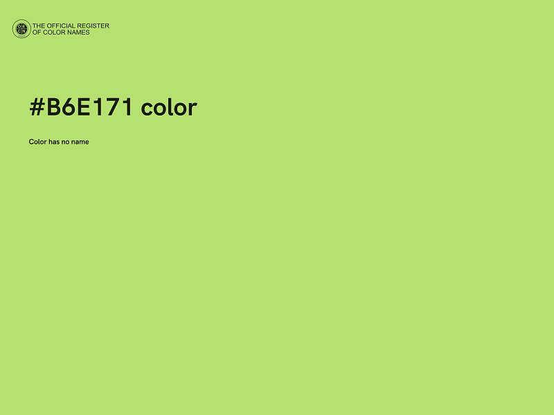 #B6E171 color image