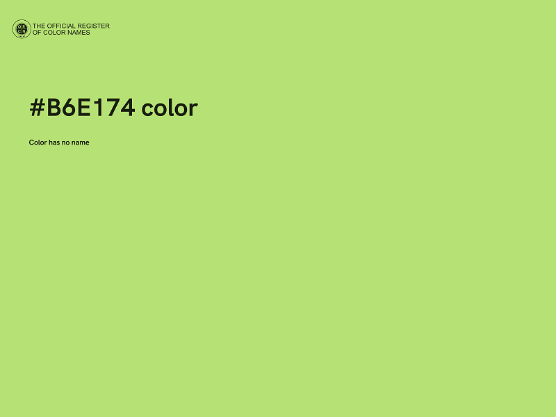 #B6E174 color image