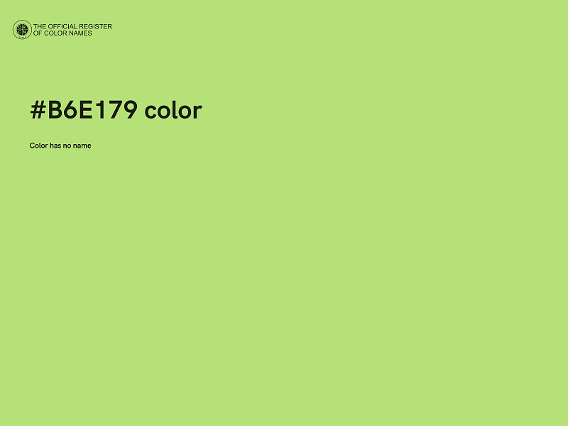 #B6E179 color image