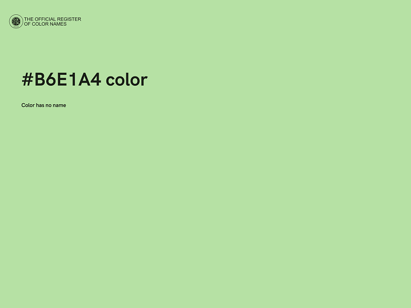 #B6E1A4 color image