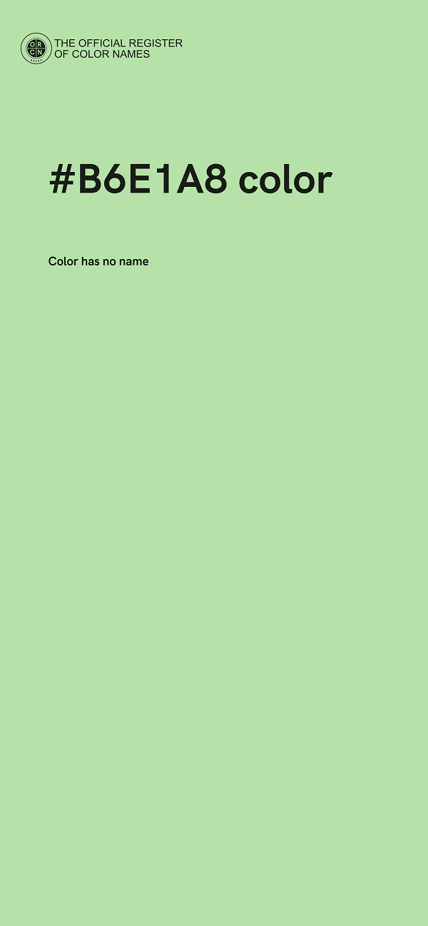 #B6E1A8 color image