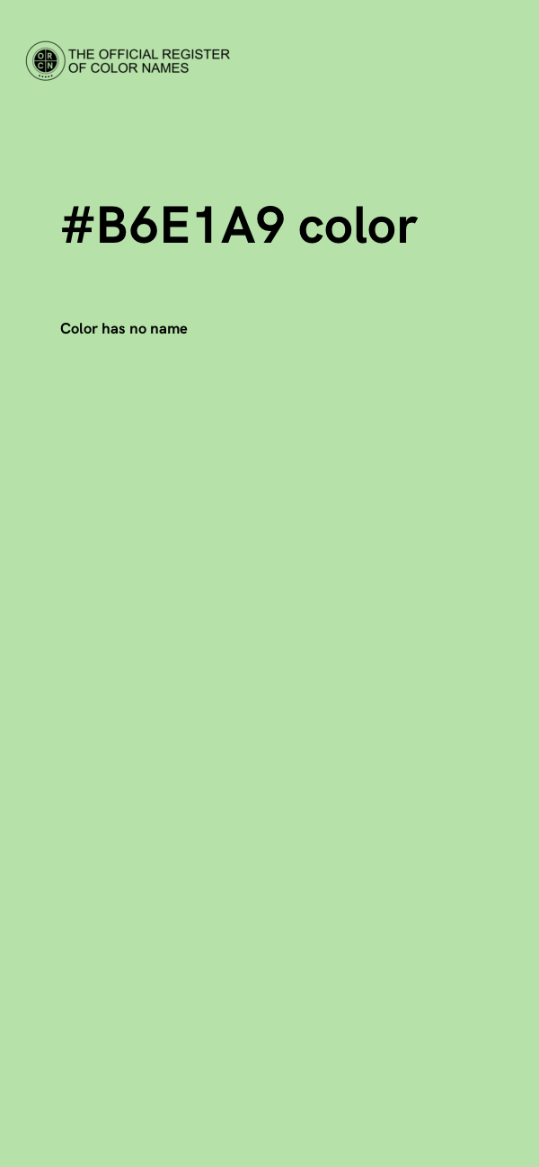 #B6E1A9 color image