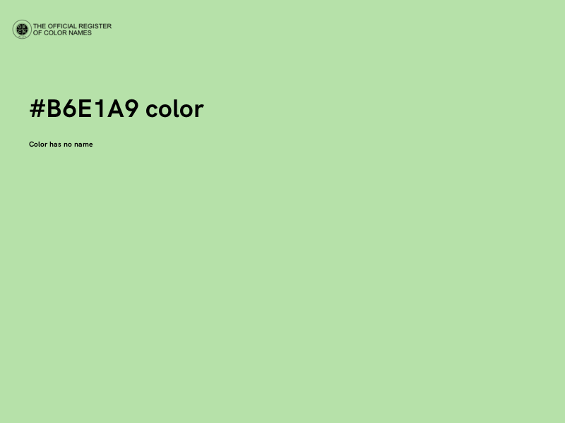 #B6E1A9 color image