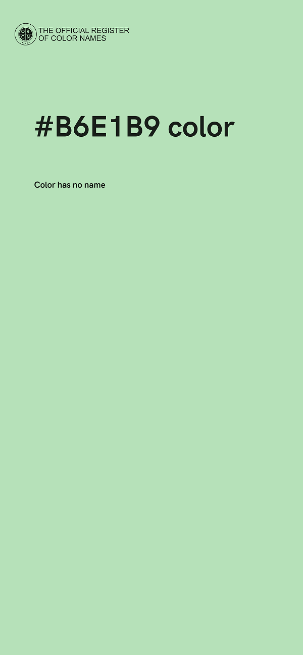 #B6E1B9 color image