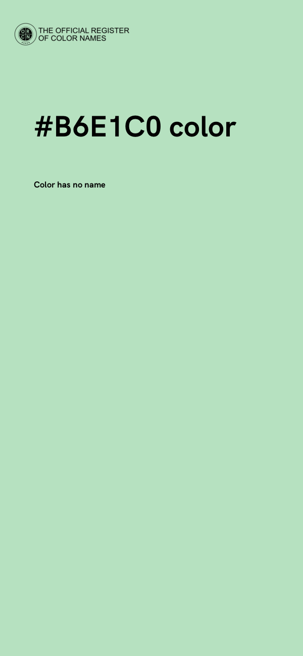 #B6E1C0 color image