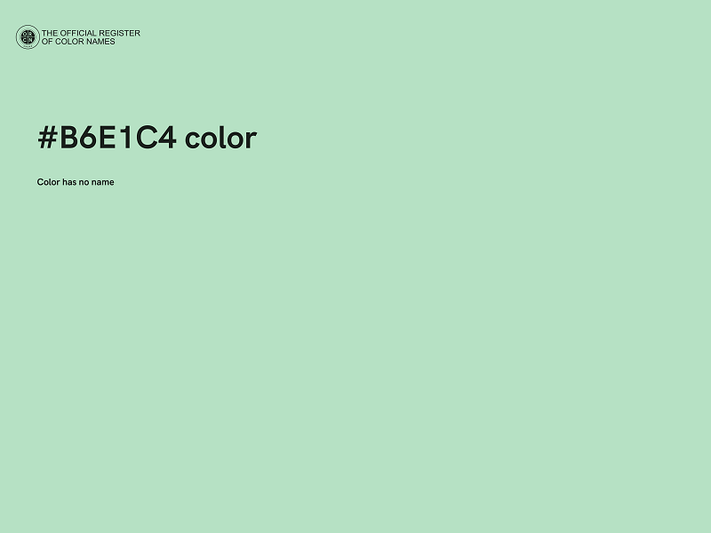 #B6E1C4 color image