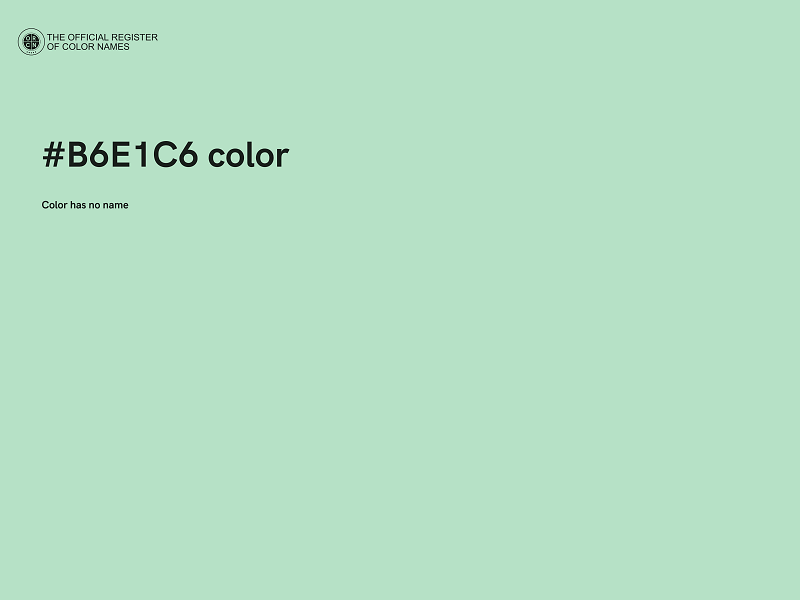 #B6E1C6 color image