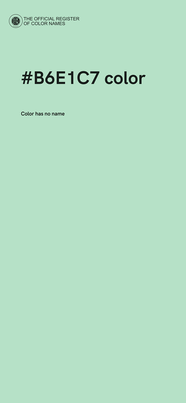 #B6E1C7 color image
