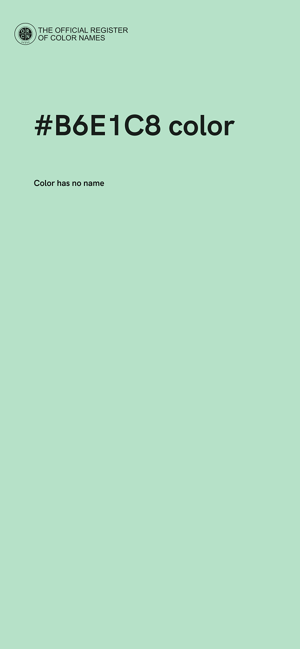#B6E1C8 color image