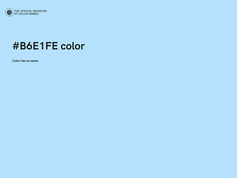 #B6E1FE color image