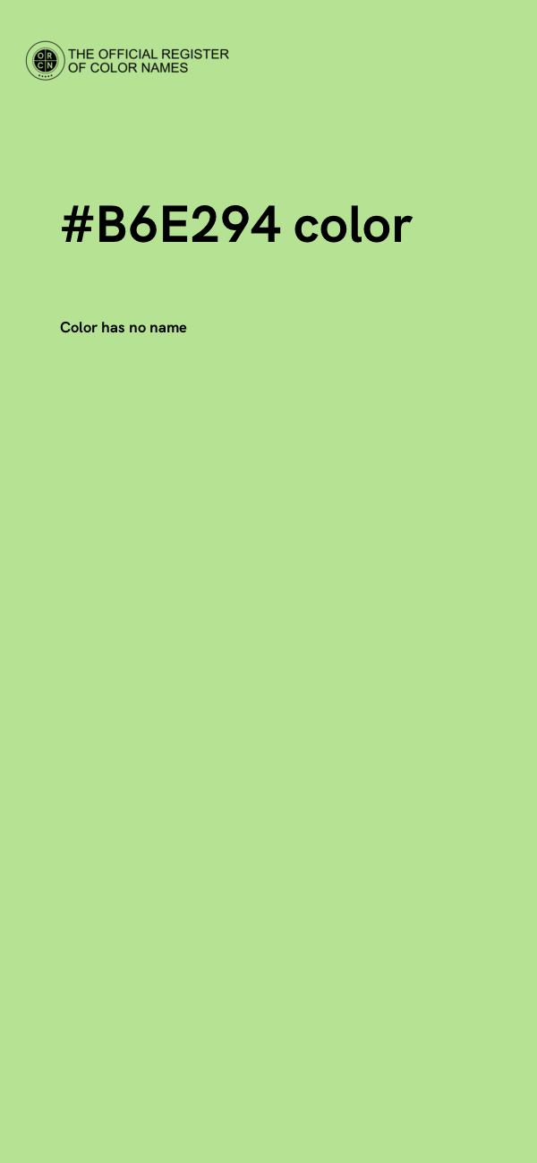 #B6E294 color image