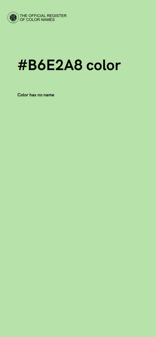#B6E2A8 color image