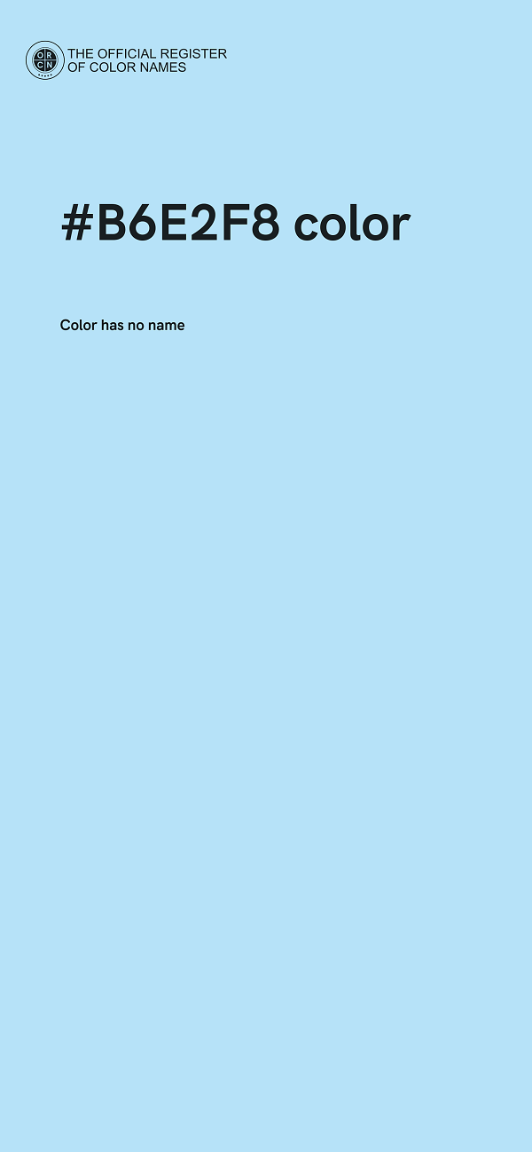#B6E2F8 color image