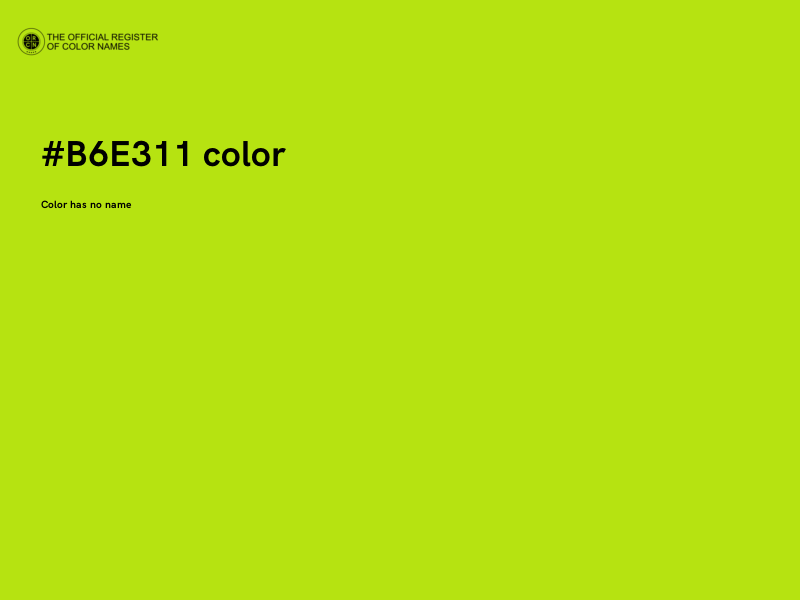 #B6E311 color image