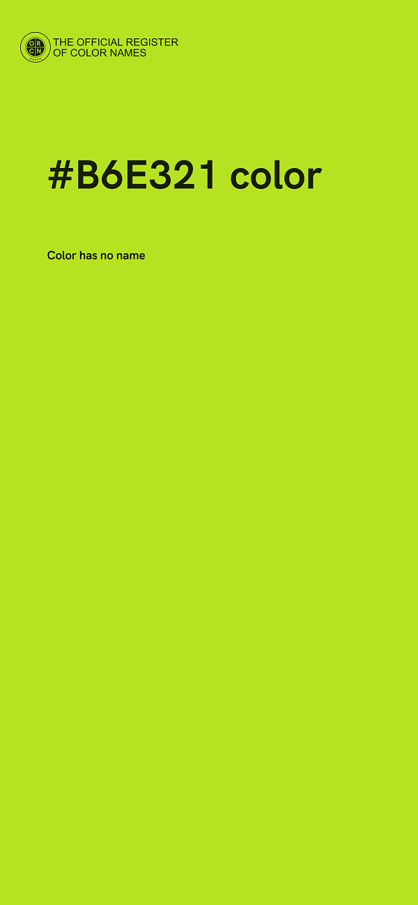 #B6E321 color image