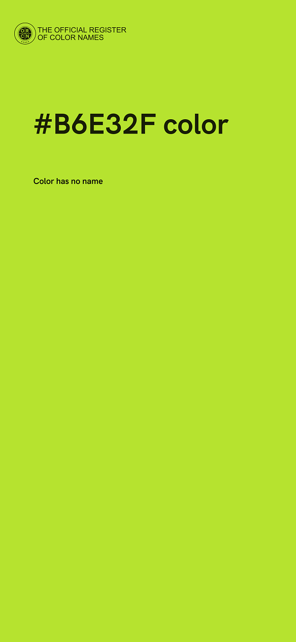 #B6E32F color image