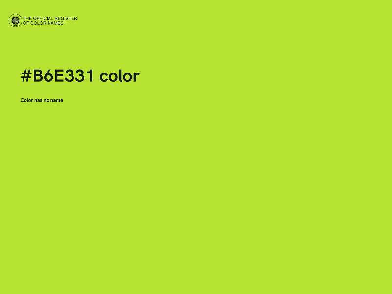 #B6E331 color image