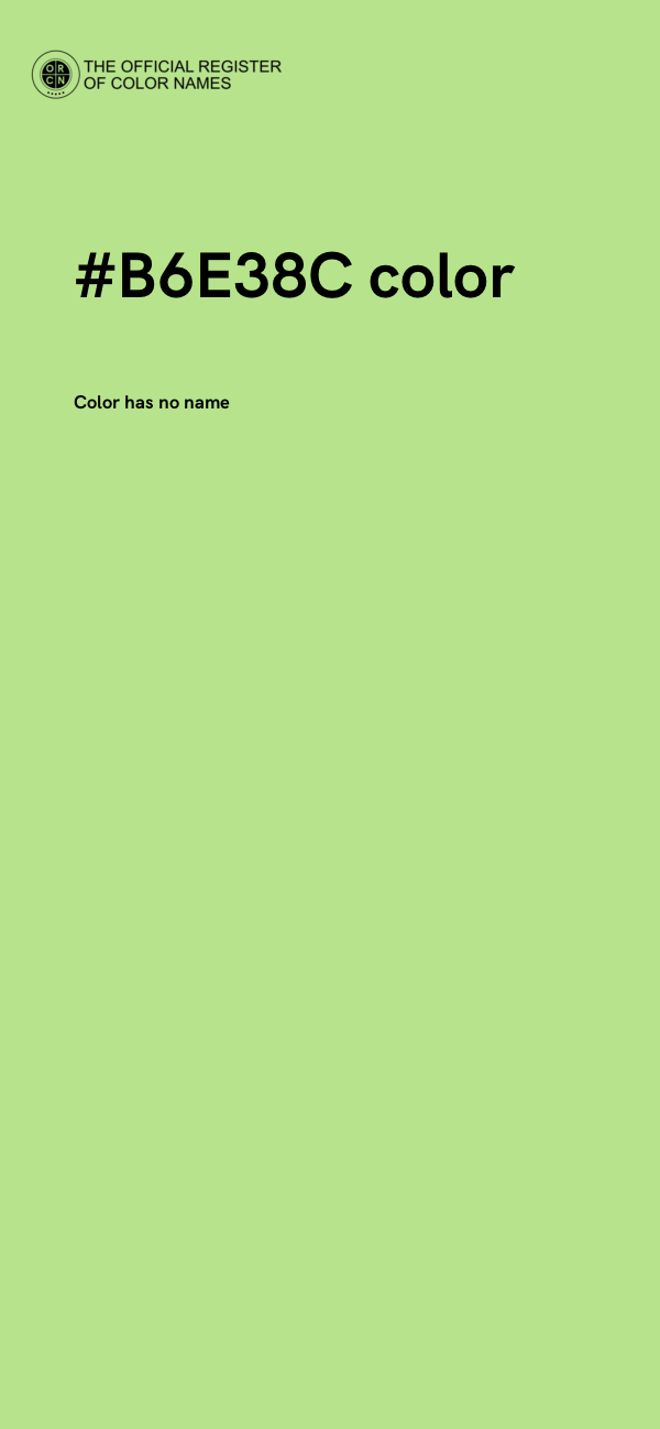 #B6E38C color image
