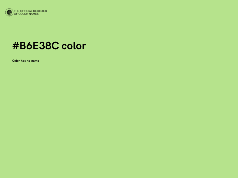 #B6E38C color image