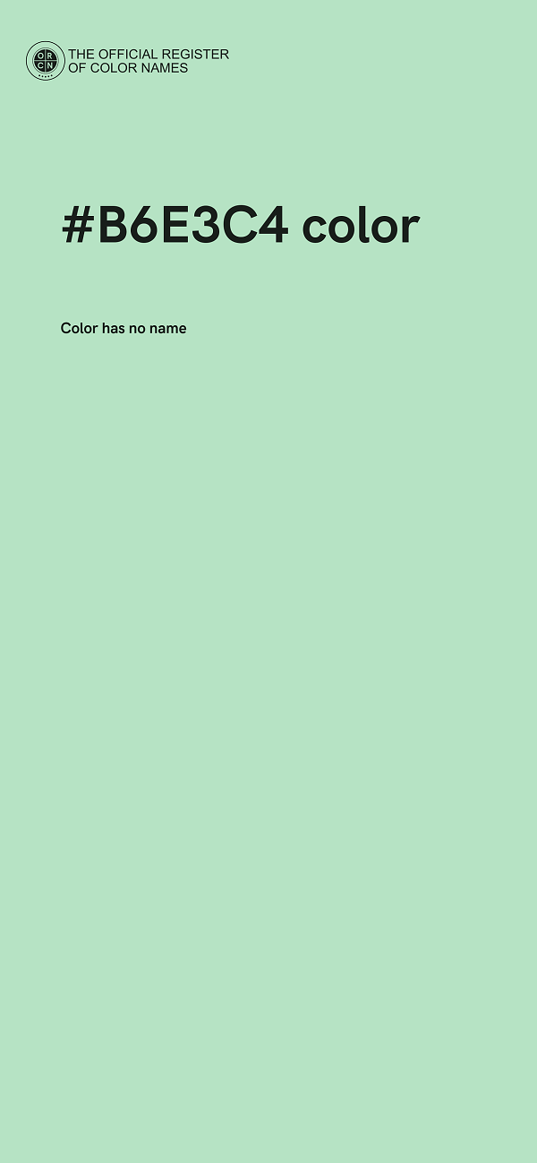 #B6E3C4 color image