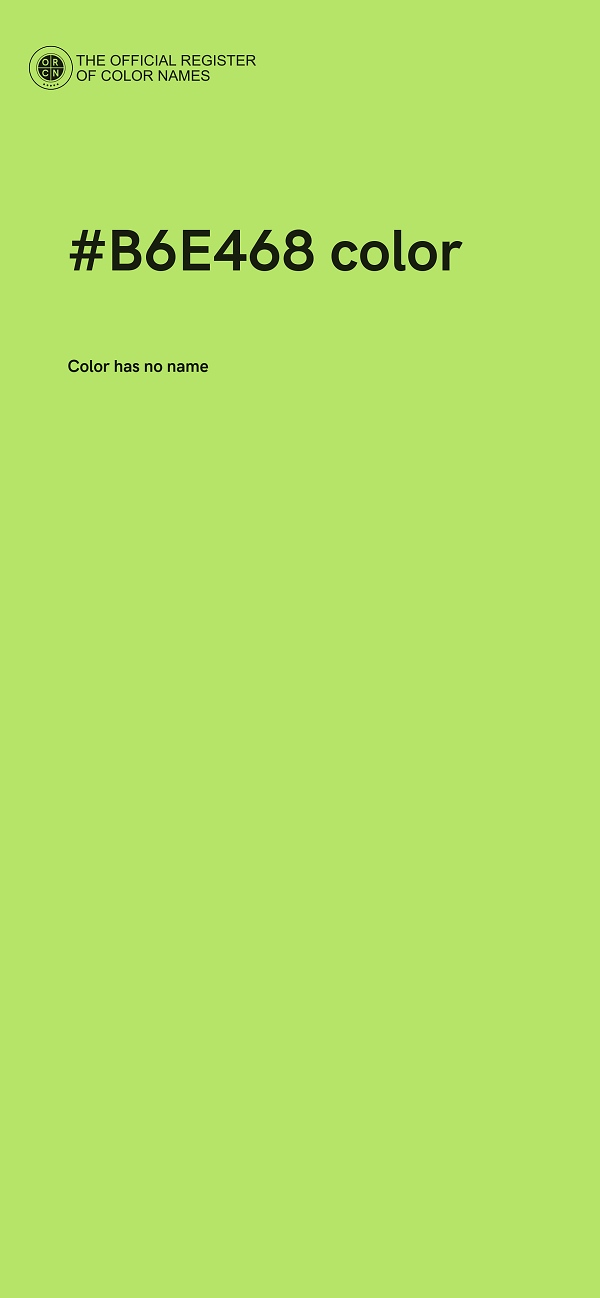 #B6E468 color image
