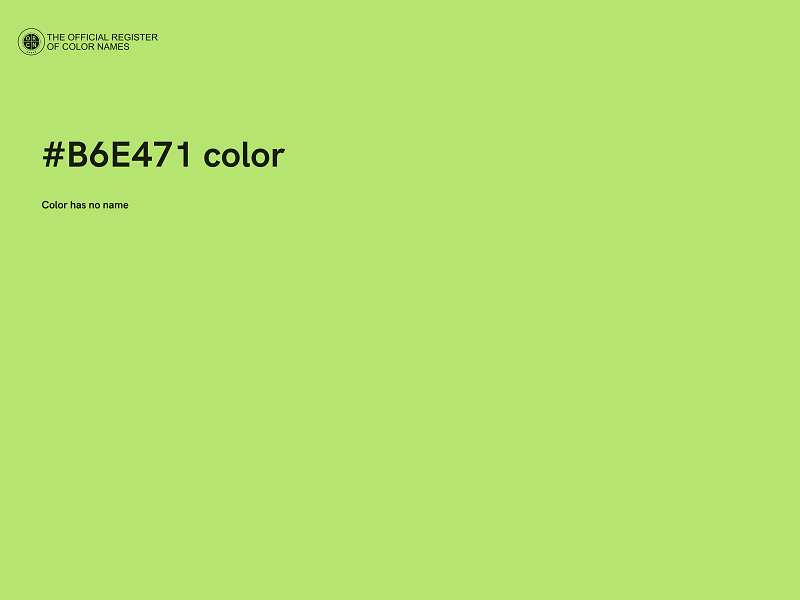 #B6E471 color image