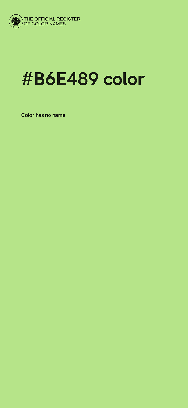 #B6E489 color image
