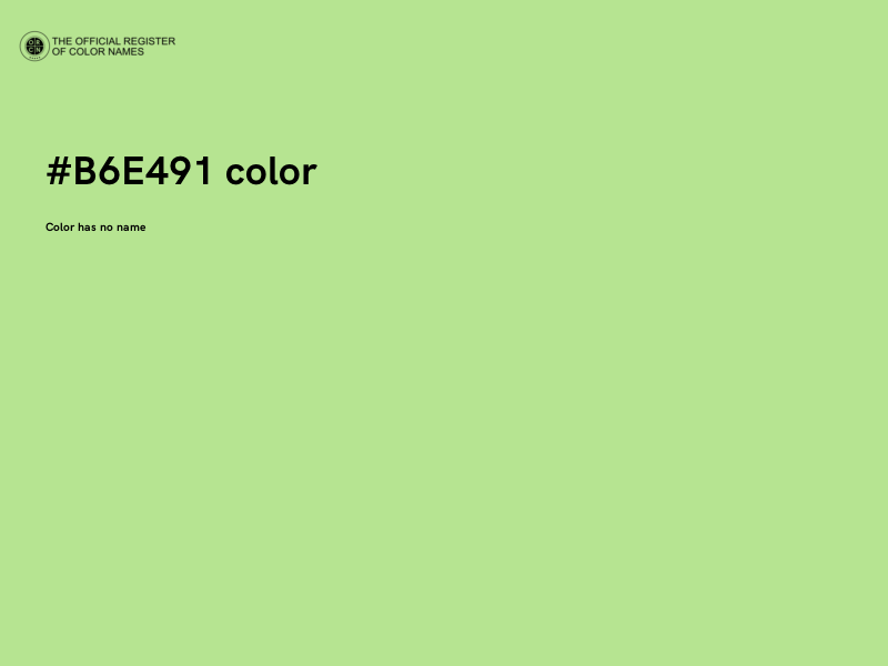 #B6E491 color image