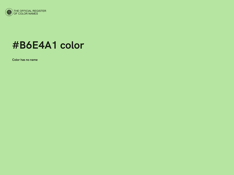 #B6E4A1 color image