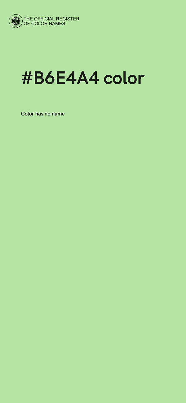 #B6E4A4 color image