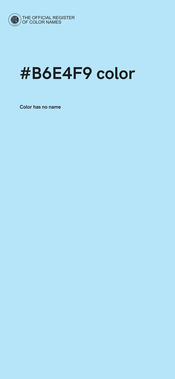 #B6E4F9 color image