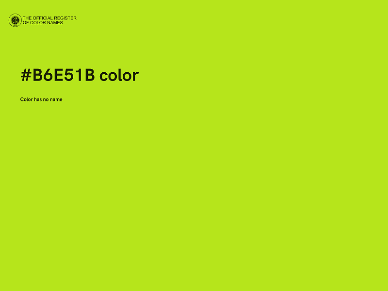 #B6E51B color image