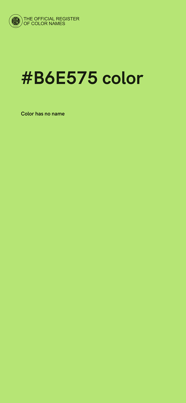 #B6E575 color image