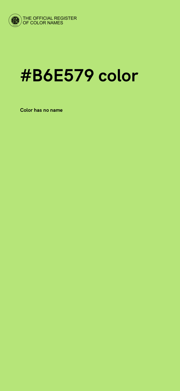 #B6E579 color image