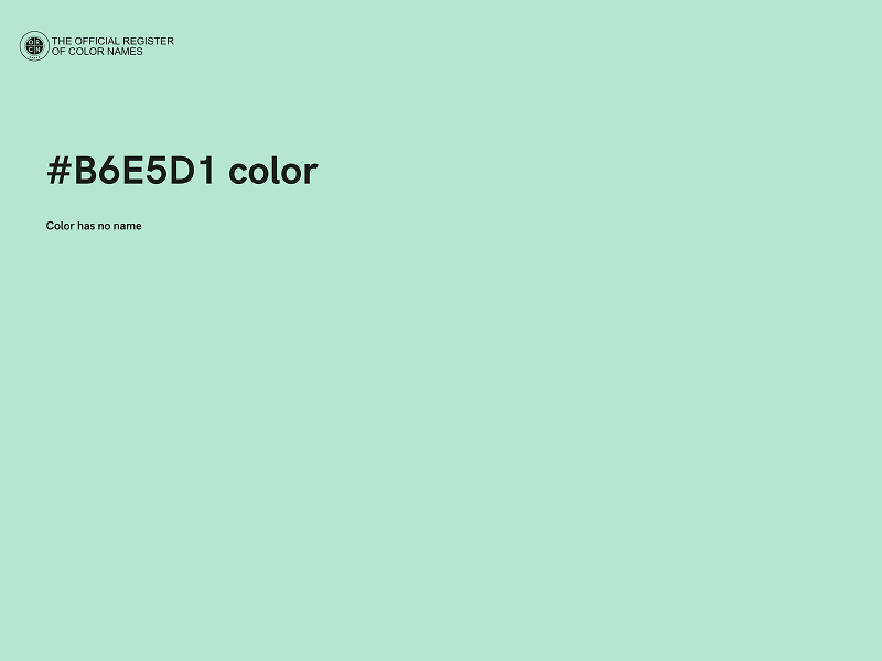 #B6E5D1 color image