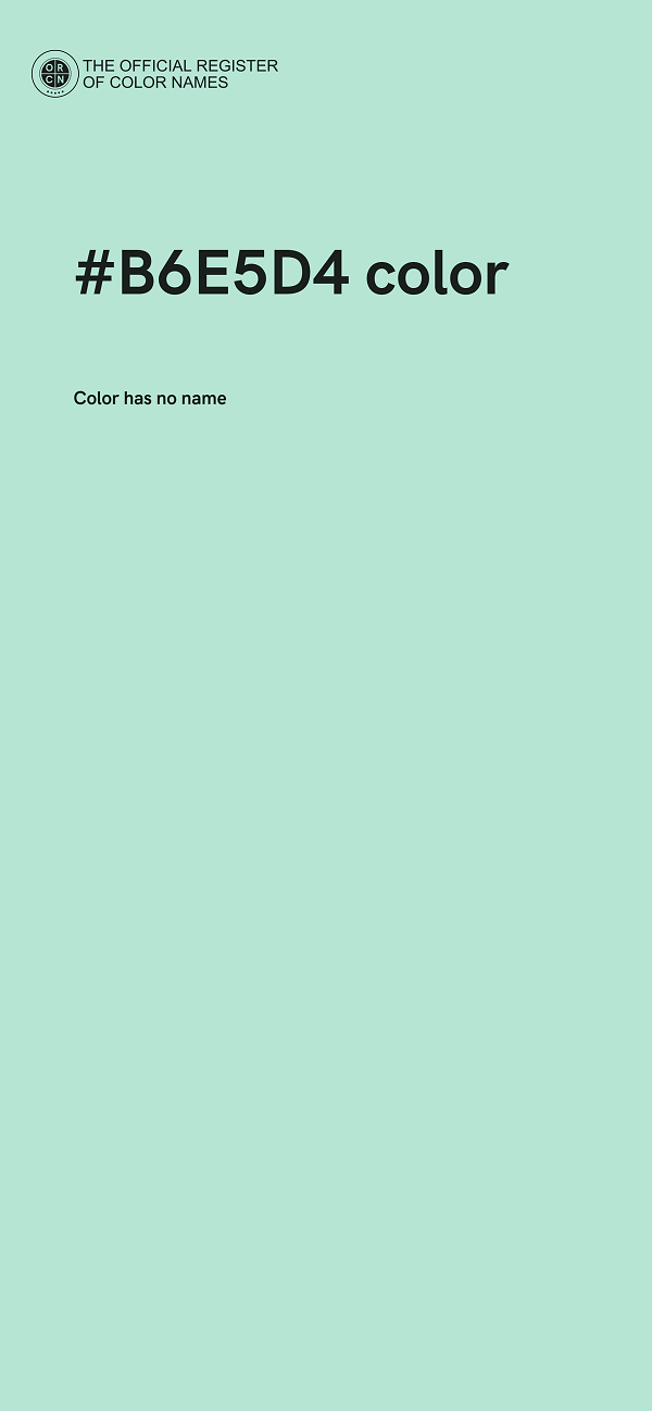 #B6E5D4 color image