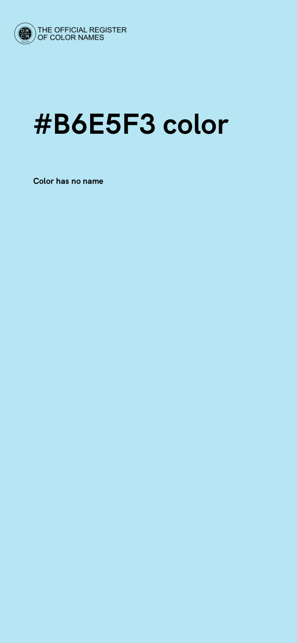 #B6E5F3 color image