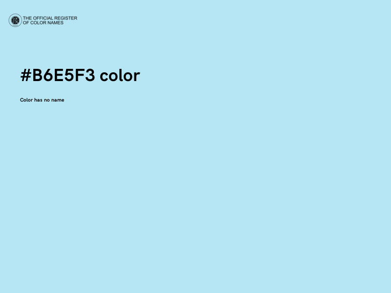 #B6E5F3 color image
