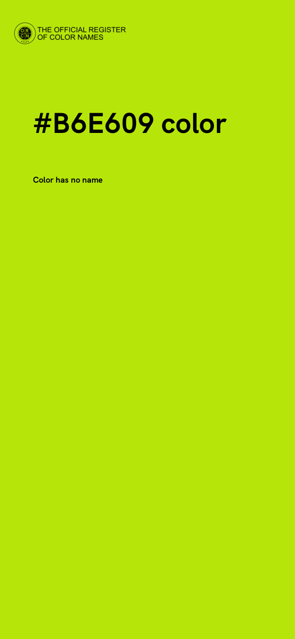 #B6E609 color image