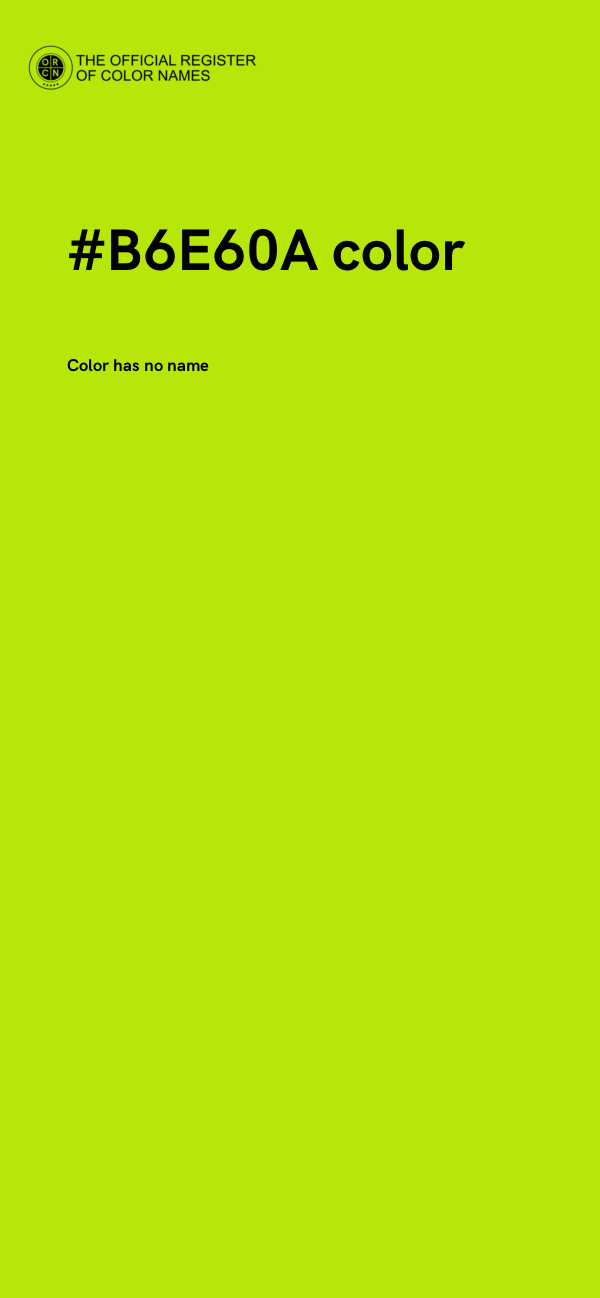 #B6E60A color image