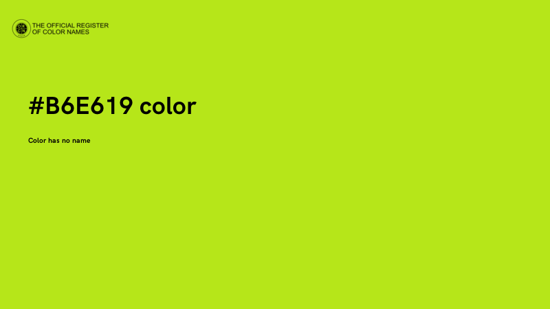 #B6E619 color image