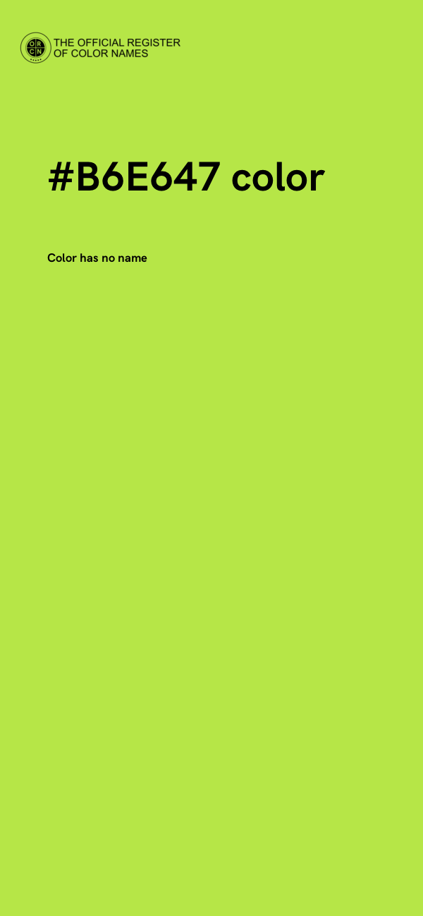 #B6E647 color image