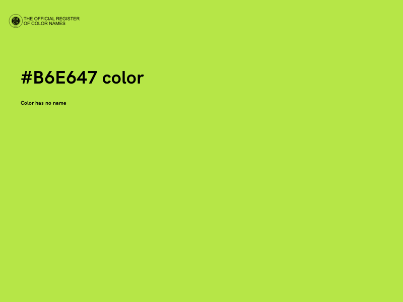 #B6E647 color image