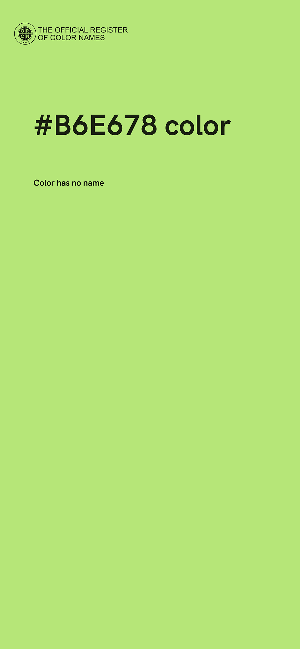 #B6E678 color image
