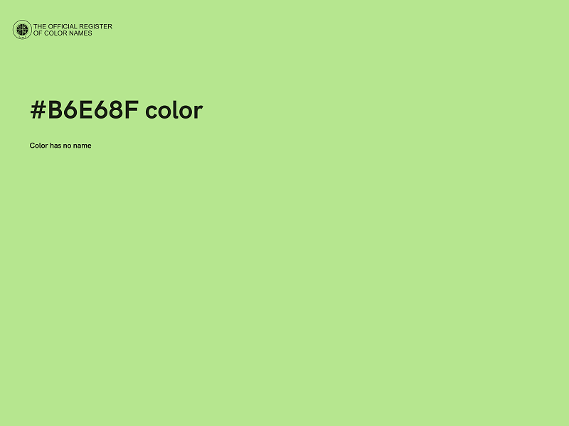 #B6E68F color image