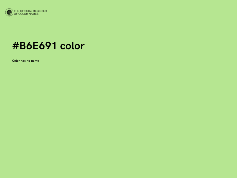 #B6E691 color image