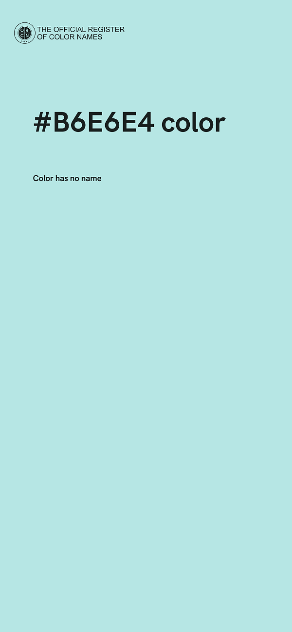 #B6E6E4 color image