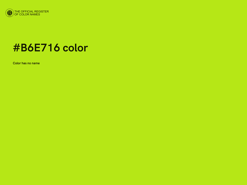 #B6E716 color image