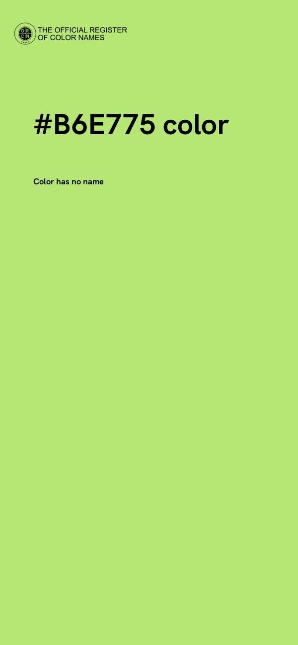 #B6E775 color image