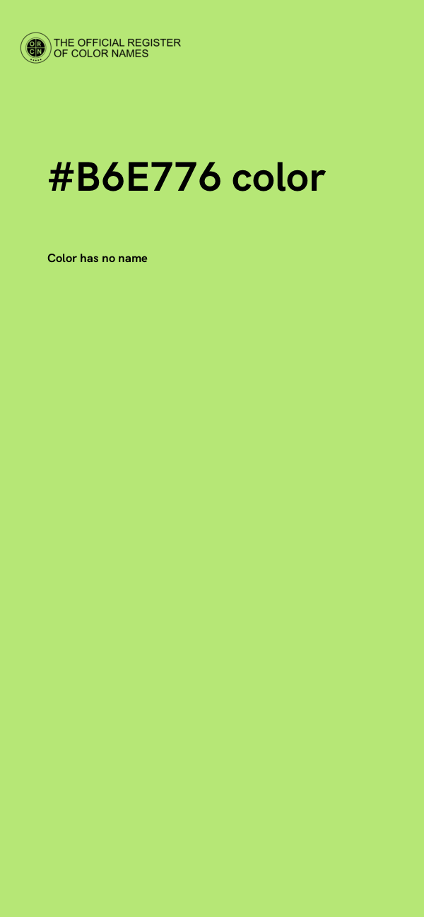 #B6E776 color image